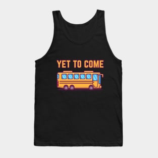 BTS Yet to come yellow bus typography by Morcaworks Tank Top